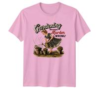 Giardinaggio perché l'omicidio è sbagliato T-Shirt Funny Garden Hobby Tee
