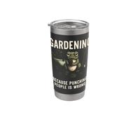 Giardinaggio perché prendere a pugni le persone è sbagliato Piantare divertente Bicchiere termico in acciaio inox doppia parete