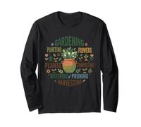 Giardinaggio Pianta Mamma Pollice Verde Tipografia Word Art Maglia a Manica