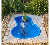 Giardini d'Acqua Laghetto da Giardino Termoformato in Plastica Azzurro - Modello Bracciano Vasca Preformata per Laghetto Ornamentale - 136x100x34 cm - capacità 220 L