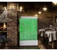 Giardini d'Acqua Parete Di Bolle cm 100 x 25 x H 160 Bianca o Nera Muro d'Acqua Illuminazione Led Zen Relax Fontana Da Interni Cascata Design Arredo Casa Plexiglass