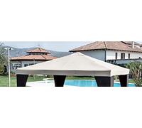 36983 Q.TA' 1 C TOP RICAMBIO P/GAZEBO LEGNO 3X4M POLIEST BIANCO
