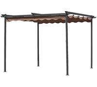 Giardini del Re Pergola Pergolato da Giardino Tettoia per Esterno con Telo Retrattile in Acciaio 3x3