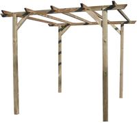 Giardini del Re Pergola da Esterno in Legno Dimensioni 3x3x2,2 mt colore Legno - Country Club