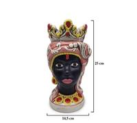 GIARDINI DI MARZO ITALIA L.MORO AFRO DONNA NERO 25cm 21003MDN