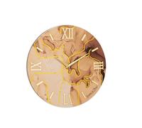 Giardini di Marzo Orologio Da Parere in legno Rifinito in resina lucida e applicazioni in plex diametro 40 (TORTORA)