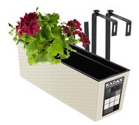 Giardiniera in plastica KADAX, 18,5x56 cm, crema