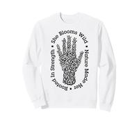 Giardiniere Amante delle Piante Lei Fiorisce Mano di Piante da Giardinaggio Selvatiche Felpa