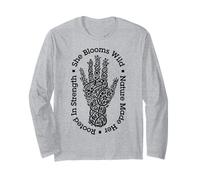 Giardiniere Amante delle Piante Lei Fiorisce Mano di Piante da Giardinaggio Selvatiche Maglia a Manica