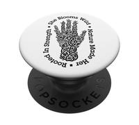 Giardiniere amante delle piante Lei Fiorisce Mano di piante da giardinaggio selvatiche PopSockets PopGrip Adesivo