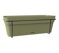 Giardiniere da balcone Stefanplast Ethica 50 cm 9 L Verde oliva con irrigazione capillare