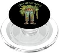 Giardiniere divertente gioco di parole con piante floreali Basta bagnare le mie piante giardinaggio PopSockets PopGrip per MagSafe