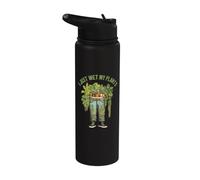 Giardiniere I Just Wet My Plants Divertente gioco di parole con piante floreali Giardino Stainless Steel Insulated Water Bottle