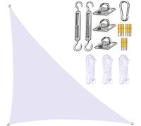 Giardino Angolare A Destra Triangolo Da Sole Vele, 98% Di Tende Da Baldacchino A Baldacchino Da Sole A Blocco Uv Impermeabili(Size:4x4x5.7m,Color:White)