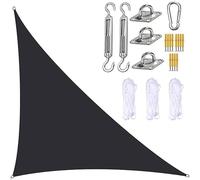 Giardino Angolare A Destra Triangolo Da Sole Vele, 98% Di Tende Da Baldacchino A Baldacchino Da Sole A Blocco Uv Impermeabili(Size:4x4x5.7m,Color:Black)
