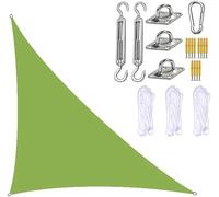 Giardino Angolare A Destra Triangolo Da Sole Vele, 98% Di Tende Da Baldacchino A Baldacchino Da Sole A Blocco Uv Impermeabili(Size:3x4x5m,Color:Green)