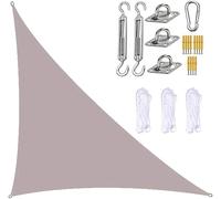 Giardino Angolare A Destra Triangolo Da Sole Vele, 98% Di Tende Da Baldacchino A Baldacchino Da Sole A Blocco Uv Impermeabili(Size:3x3x4.3m,Color:Khaki)
