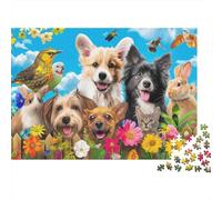 Giardino Animali Felici Rompicapo 1000 Pezzi In cartone Spesso, Un Busta Di Puzzle A Rompicapo Per Gioco Educativo Sfida, Ideale Per Partita Puzzle Game, Regalo Per Coppie 70x50cm/1000pcs