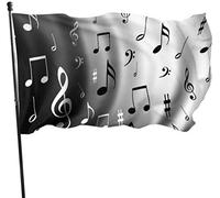 Giardino Bandiera 90x150cm, An Illustration Of A Music Notes 115275 Large Stagione Bandiera Colori Vivaci Striscione All'Aperto, Per Giardino, Celebrazioni, All'Aperto Al Coperto