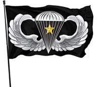 Giardino Bandiera 90x150cm, Army Parachutist 5 Combat Jump Wing Bandiera Militare Colori Vivaci Striscione All'Aperto, Per Feste Strada, Feste Estive, Balcone