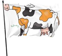 Giardino Bandiera 90x150cm, Cow Cattle Livestock Farm Animal Beef Dairy Milk Stagione Bandiera Decorazione Striscione All'Aperto, Per Giardino, All'Aperto Al Coperto, Feste Strada
