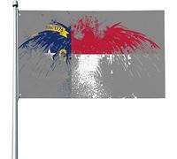 Giardino Bandiera 90x150cm, Eagle North Carolina Bandiera Pirata Prova Di Sbiadimento Striscione All'Aperto, Per Feste Estive, Eventi, Feste Strada