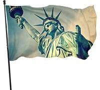 Giardino Bandiera 90x150cm, Flame Statue Flag Of Freedom Bandiera Della Brezza Tessuto Da Esterno Striscione All'Aperto, Per Balcone, Giardino, Feste Strada