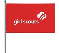 Giardino Bandiera 90x150cm, Girl Scouts Flag Of The Usa Bandiera In Poliestere Tessuto Da Esterno Striscione All'Aperto, Per Feste Estive, Eventi, Giardino