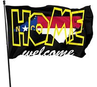 Giardino Bandiera 90x150cm, My Home Is In Map Of North Carolina Bandiera Militare Rinforzata Striscione All'Aperto, Per Balcone, Giardino, Feste Strada