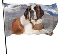 Giardino Bandiera 90x150cm, Saint Bernard Dog Bandiera Militare Rinforzata Striscione All'Aperto, Per All'Aperto Al Coperto, Balcone, Celebrazioni
