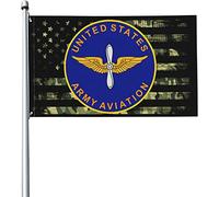 Giardino Bandiera 90x150cm, United States Army Aviation Branch Bandiera Di Benvenuto Colori Vivaci Striscione All'Aperto, Per Feste Estive, Balcone, Eventi