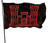 Giardino Bandiera 90x150cm, Us Army Corps Of Engineers Stagione Bandiera Decorazione Striscione All'Aperto, Per Feste Strada, Eventi, Balcone