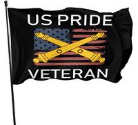 Giardino Bandiera 90x150cm, Us Pride Us Army Field Artillery Veteran Bandiera Della Brezza Rinforzata Striscione All'Aperto, Per Balcone, Giardino, Eventi