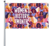 Giardino Bandiera 90x150cm, Women'S History Month Stagione Bandiera Tessuto Da Esterno Striscione All'Aperto, Per Giardino, All'Aperto Al Coperto, Balcone
