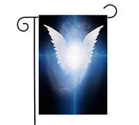 Giardino Bandiera Angel Winged Conceptual Fly Elements This White Furnished Signs Symbols Love Wing Kindness Angelic Prova Di Sbiadimento Stagione Bandiera, Per Feste Estive, Eventi, 30x45cm