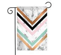 Giardino Bandiera Black Marble Modern Granite Texture Block Design White Floor Spot Stain Graphic Geometric Abstract Rinforzata Striscione All'Aperto, Per Feste Estive, Eventi, 30x45cm