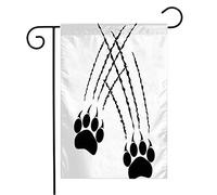 Giardino Bandiera Cats Hunting Footprints Leopard Design Big Paws Paw Panther Shape Tiger Animals Or Wildlife Colori Vivaci Stagione Bandiera, Per Balcone, Giardino, 30x45cm