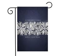 Giardino Bandiera Christmas Party New Flyer On Design Invitation Years Dark Ornament Blue Glow Holidays Decorazione Bandiera Di Benvenuto, Per All'Aperto Al Coperto, Feste Estive, 30x45cm