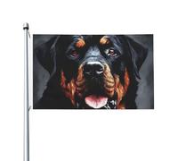 Giardino Bandiera Cool Rottweiler Dog Art Stagione Bandiera Prova Di Sbiadimento Decorazione Striscione All'Aperto, Per Giardino, Balcone, Eventi, 90x150cm