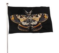 Giardino Bandiera Dark Academia Insects Moth Bandiera Militare Decorazione Rinforzata Striscione All'Aperto, Per Celebrazioni, Feste Estive, Giardino, 90x150cm