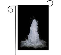 Giardino Bandiera Design Fountain Isolated Digital On Texture Town Black Parks Transparent Outdoor Objects Waterfall Decorazione Bandiera In Poliestere, Per Celebrazioni, Feste Strada, 30x45cm