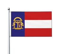Giardino Bandiera Flag Of The State Of Georgia (1902 1906) Stagione Bandiera Resistente Alle Intemperie Decorazione Striscione All'Aperto, Per Feste Strada, Celebrazioni, Eventi, 90x150cm