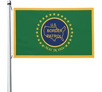 Giardino Bandiera Flag Of The United States Border Patrol Bandiera In Poliestere Tessuto Da Esterno Colori Vivaci Striscione All'Aperto, Per Balcone, Giardino, Eventi, 90x150cm