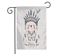Giardino Bandiera For Cute Teddy Or Vintage Bear Headband Birdhand Girl Free Animals Wildlife Beauty Fashion Sketch Decorazione Bandiera In Poliestere, Per Celebrazioni, Balcone, 30x45cm