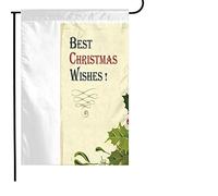 Giardino Bandiera Green Bow Romance Mistletoe Vintage With Decor Christmas Holly Berry Xmas Holidays Grunge Resistente Alle Intemperie Bandiera Di Benvenuto, Per Feste Estive, Eventi, 30x45cm