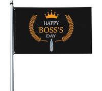 Giardino Bandiera Happy Boss'S Day - Best Boss Day Bandiera In Poliestere Rinforzata Prova Di Sbiadimento Striscione All'Aperto, Per Eventi, Feste Strada, Celebrazioni, 90x150cm