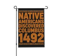 Giardino Bandiera Happy Indigenous Peoples Day 1492 Native Americans Discovered Columbus Di Benvenuto Prova Di Sbiadimento Striscione All'Aperto, Per Giardino, All'Aperto Al Coperto, 30x45cm