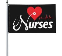 Giardino Bandiera Happy Nurses Week Day 2022 Stagione Bandiera Resistente Alle Intemperie Tessuto Da Esterno Striscione All'Aperto, Per Feste Estive, Balcone, Feste Strada, 90x150cm