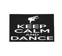 Giardino Bandiera Keep Calm And Dance Hiphop Dancing Breakdance Bandiera Di Benvenuto Rinforzata Decorazione Striscione All'Aperto, Per All'Aperto Al Coperto, Balcone, Giardino, 90x150cm