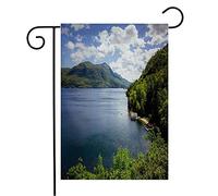 Giardino Bandiera Lake George Upstate Landscape Mountain Bay Adirondack Parks Beautiful Outdoor Calm Water Ny Prova Di Sbiadimento Stagione Bandiera, Per Eventi, Balcone, 30x45cm